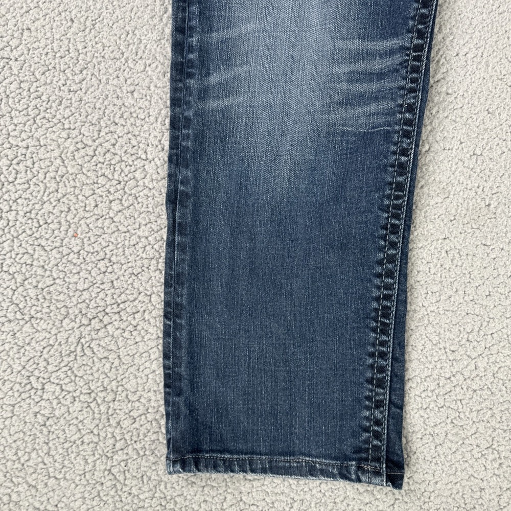 Silver Jeans Co Eddie Jeans Men 36x27* Blue Straight Leg Stretch Faded Whiskered - Picture 11 of 16